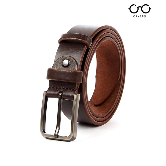 Crystel Cow Leather Textured Belt for Men