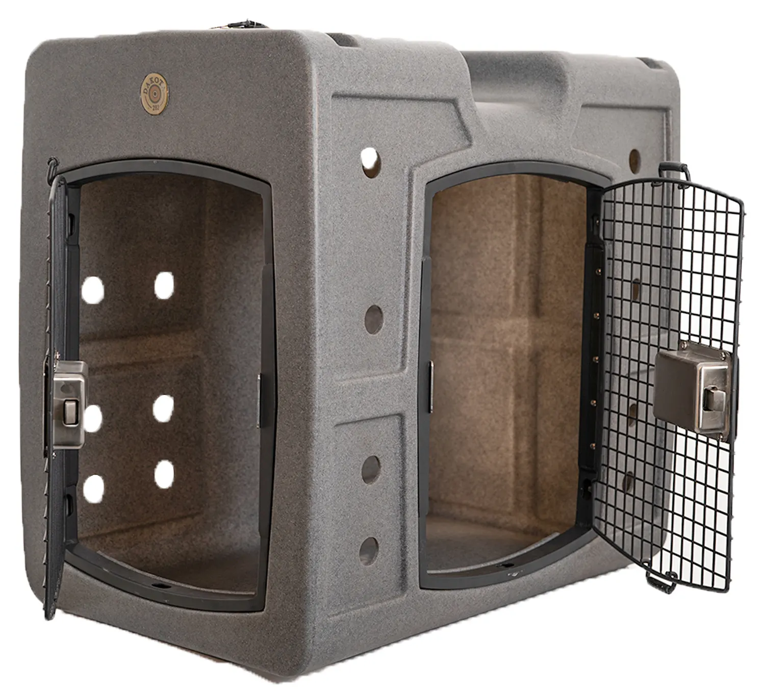 2 Door Side & Front Entry Dog Kennel | Space-Saving SUV Travel Crate